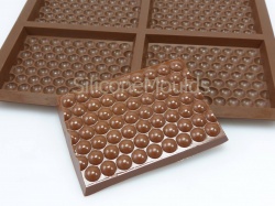 4 cell Bubble Wrap Effect  / Pattern Medium Chocolate Bar Silicone Mould